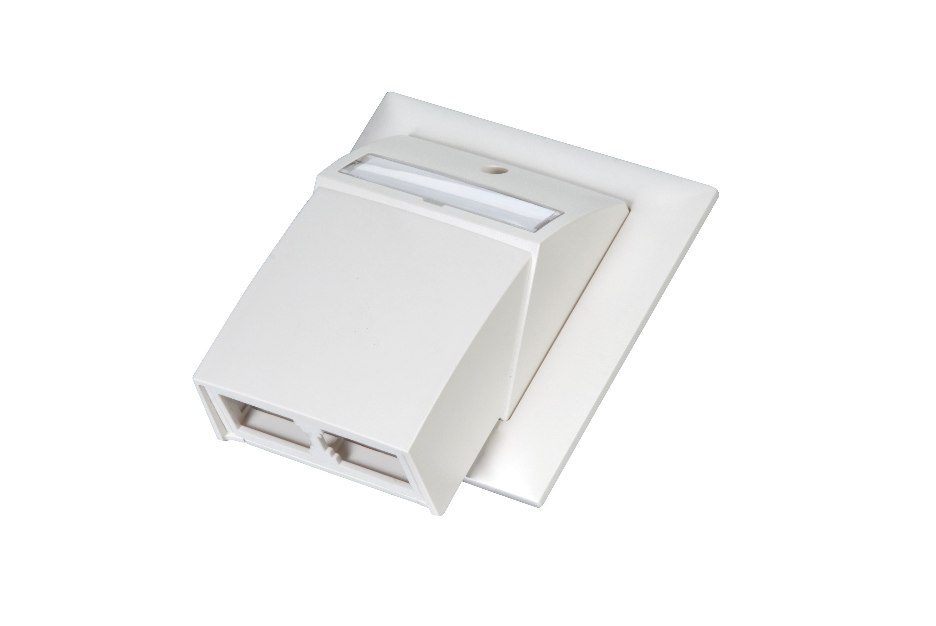 unilan UP Dose Edizio Flachauslasshaube 2x MS/MU/PS 1/8 ws  mit Abdeckrahmen *Auslaufartikel*