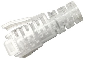 Modular Plug Shielded Slim-Line Boot (Tülle) for Category 6A/6 and Category 5e EMT Plugs, 4.7 to 6.0 mm, transparent