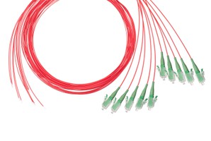 Pigtail Rot für Fiberpanel Kompaktader G652 D,250 µm Stecker LC/APC  2.0 Meter