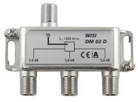 Répartiteur F, DM03D 3 fois 5,8dB 5-1300MHz