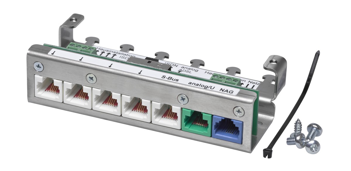 MCS Module de raccordement et de répartition téléphonique RNIS 2xDSL+5xtéléphonique