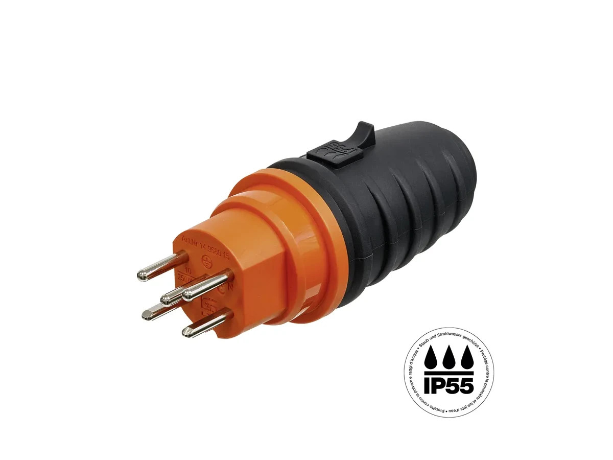 Fiche T15 IP55 gris anthracite/orange
