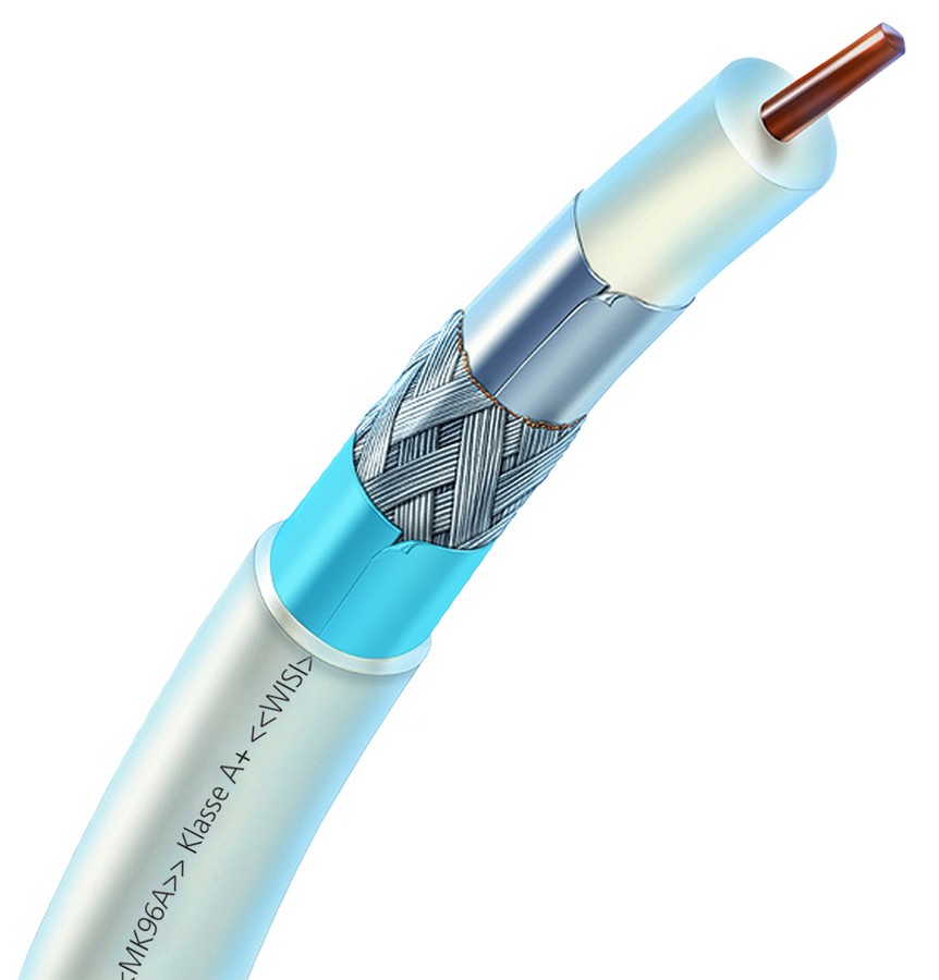 Koax MK96AL 100m Blister sh blanc Cca