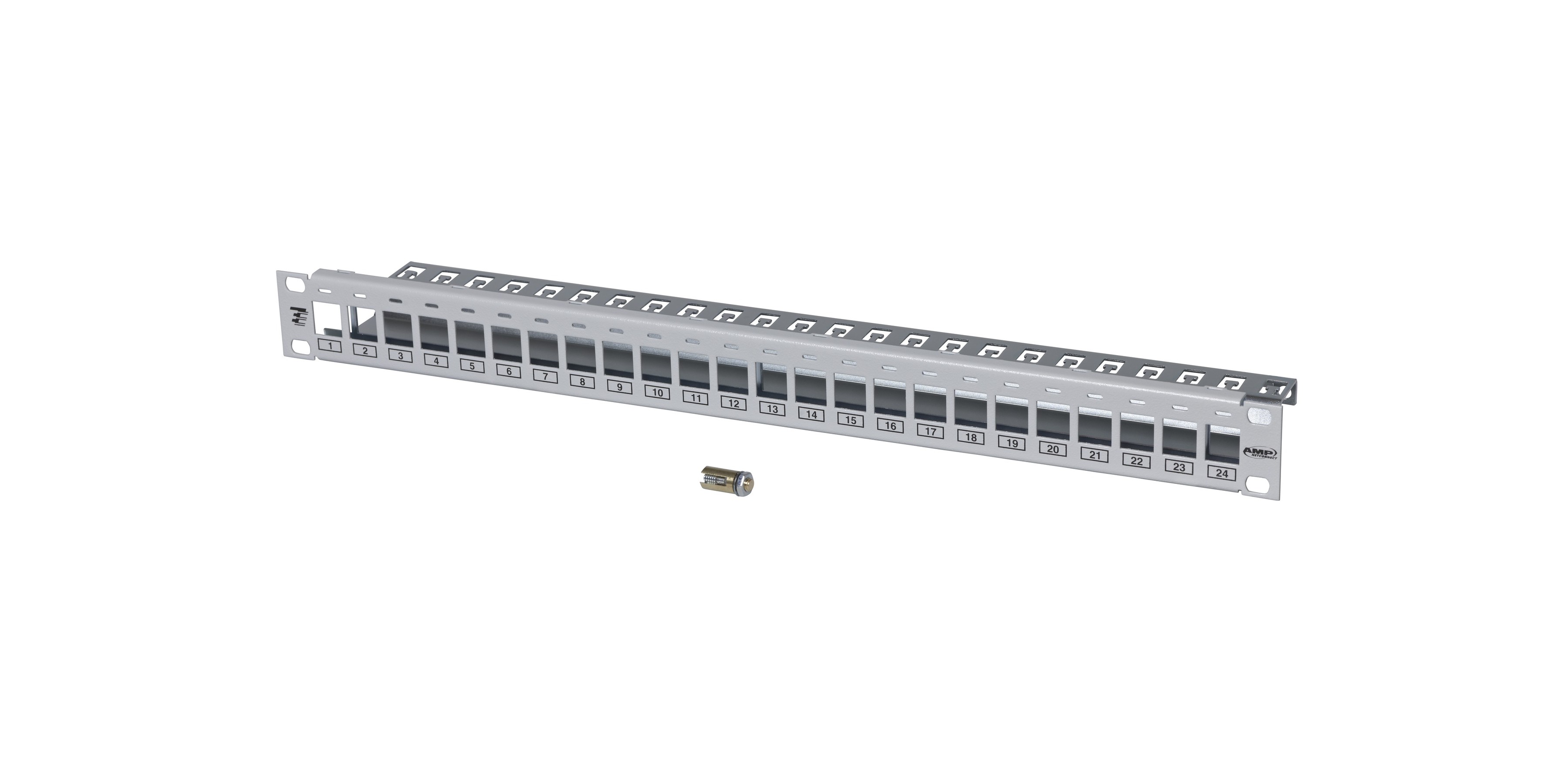 AMP Patchpanel 24xRJ45 SL110 leer 1HE grau CPP-MOD-lU-E-GR