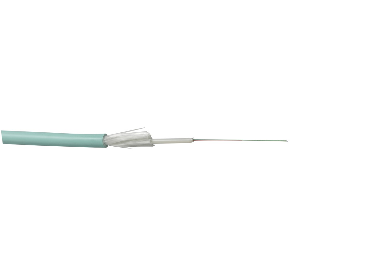 Câble FO  12xOM3 NS LSFH turquoise Dca  d:7.0mm, jellyfree, Bend-Optimized