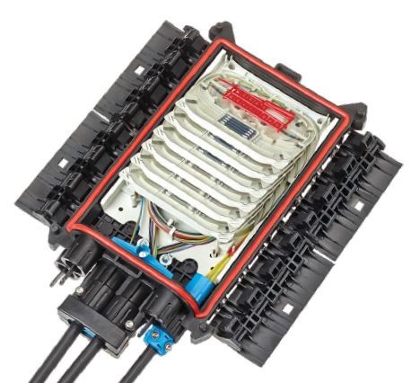 Corning Manchon fibre optique BPEO taille 1 EOC pour 12 cassettes d'épissure noir