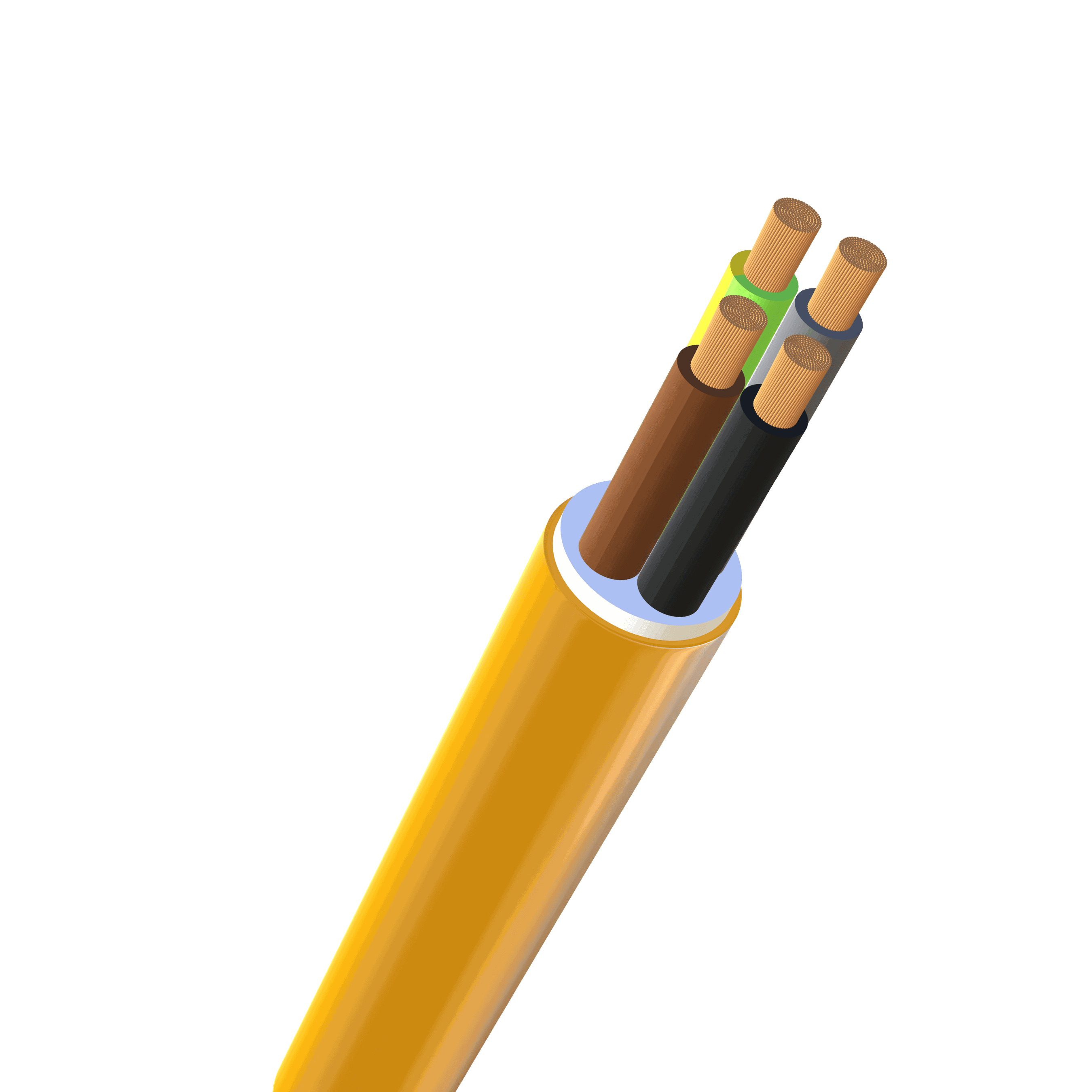 Câble PUR 4x35 3LPE orange Eca