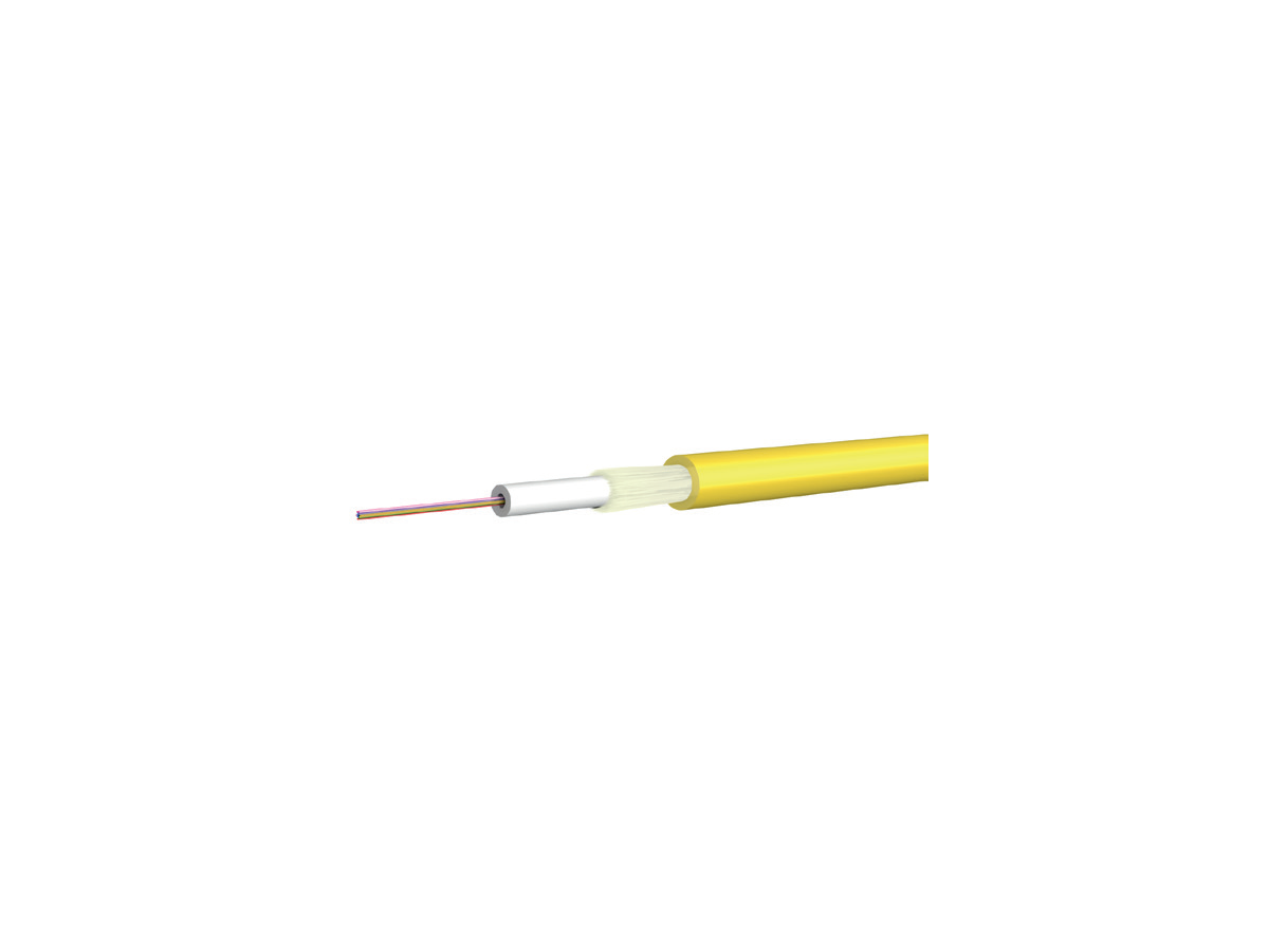LWL Kabel  12x9/125 OS2 NS LSFH gelb d:7.0mm, jellyfree Cca, G.652.D Zugkraft: 2kN Nagetierschutz: Glasarmiert