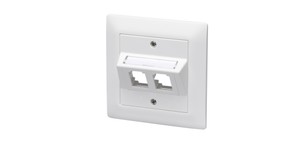 AMP boîte racc.enc. 2xRJ45 oblique bl. SL-Jack (Kallysto vide)