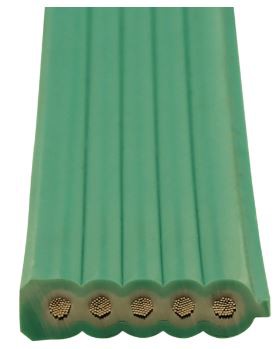 Flachkabel Power 5x2.5 hf grün 2.0 B2ca
