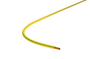 Toron 0.5mm2 sans halogène 90°C jaune-vert RAL 6018/1021, H05Z-K