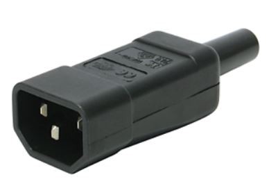 CEE Gerätestecker schwarz 70° SEV 113 C14