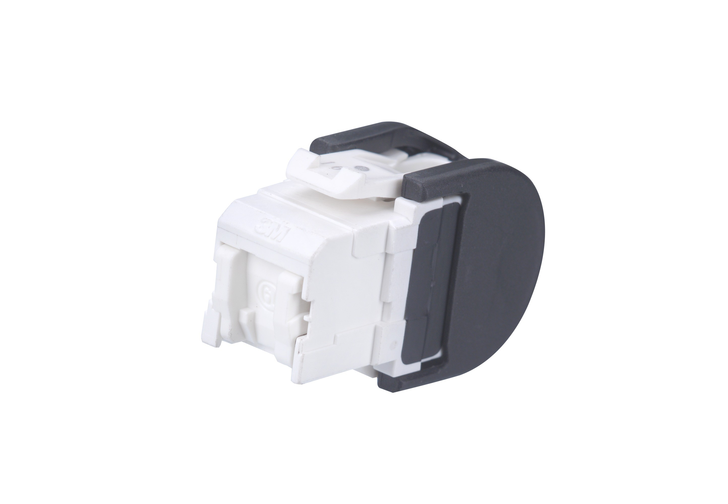 Corning RJ45 Jack Cat.6a UTP V500U blanc, avec 3 entrée de câble