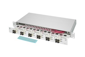 LWL 19" KEV 1HE ausz. 2xSC/Dupl. OM4 komp.