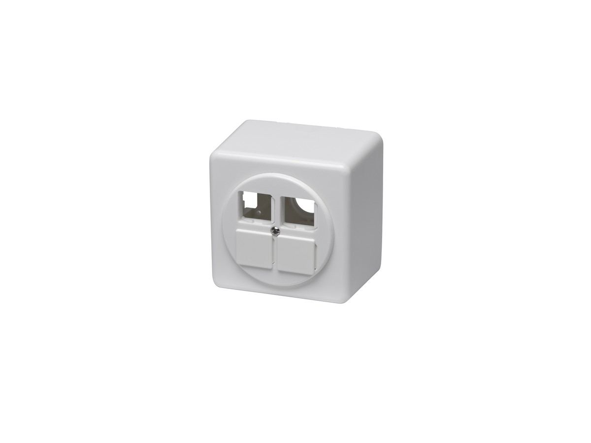 Boîte AP Basico pour 4xRJ45 insert blanc
