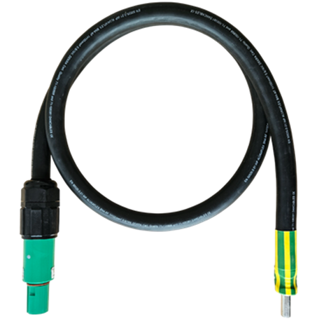 Alu Verlängerungskabel Gdv Schwarz 1x150 konf. Stecker PowerSafe/Anschlussbolzen 10m