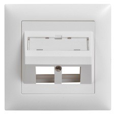 LAN UP prise de sortie oblique 2x Keystone EDIZIOdue 20 blc