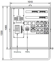 Distributeur de courant de chantier DISTRO STVZ 125A blanc (RAL 9010)