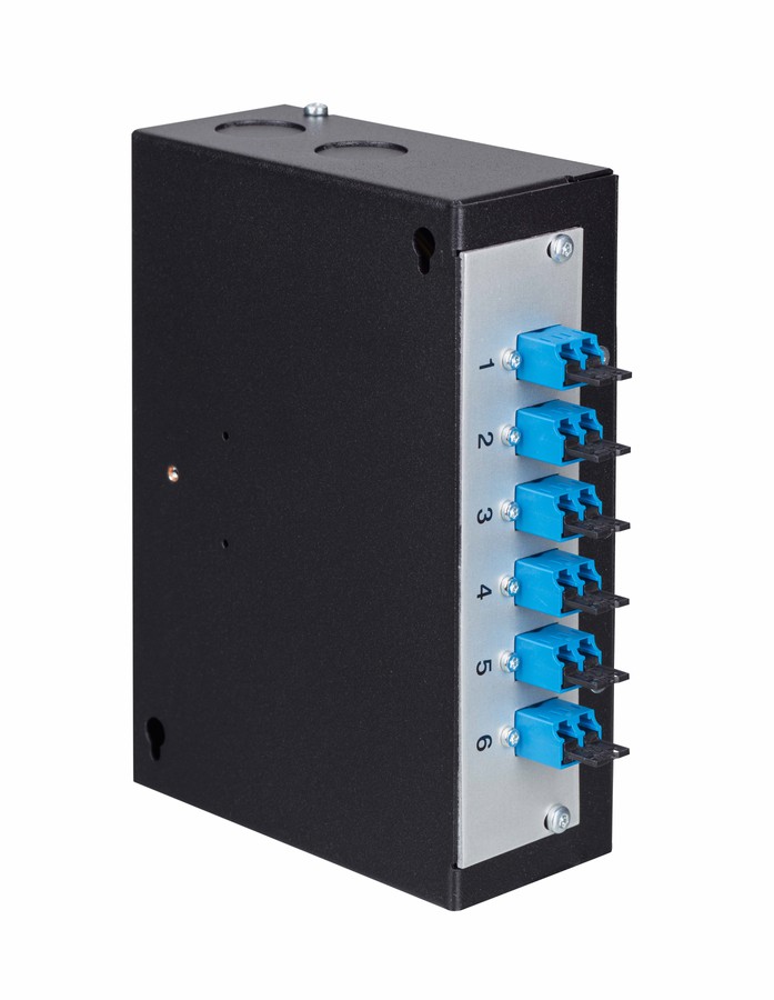 LWL DIN AP Box sz 2xLC/PC Dupl. SM kompl.