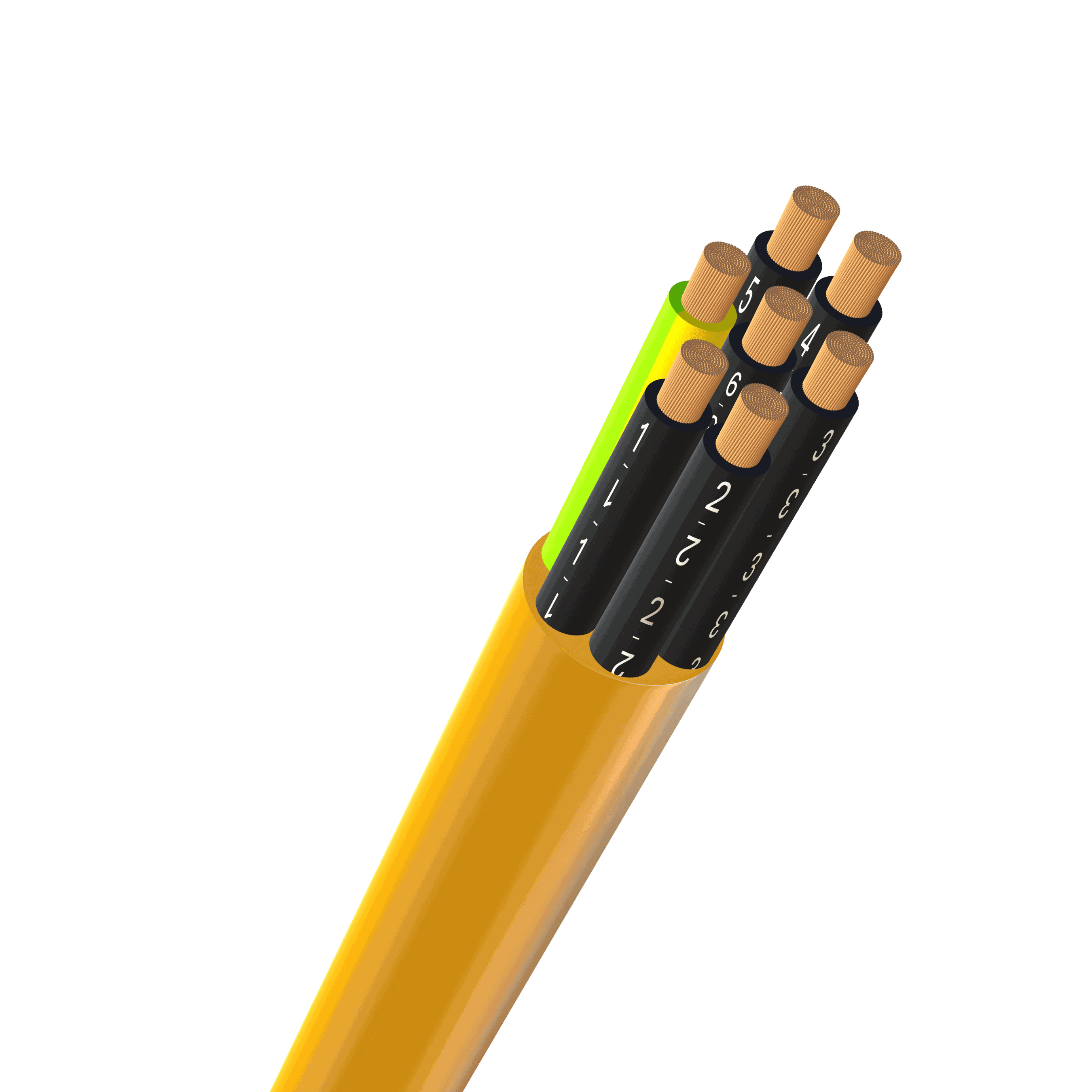 Câble PUR 7x1.5 6LPE orange Fca