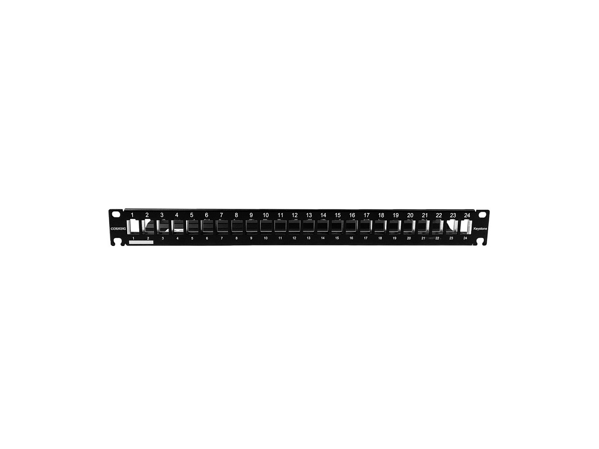 Corning Patchpanel 24 Port 1HE schwarz leer KS-Serie