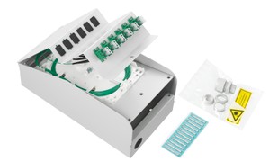 LWL AP Box abgestuft 3xLC/APC Dupl. 9/125 komp.