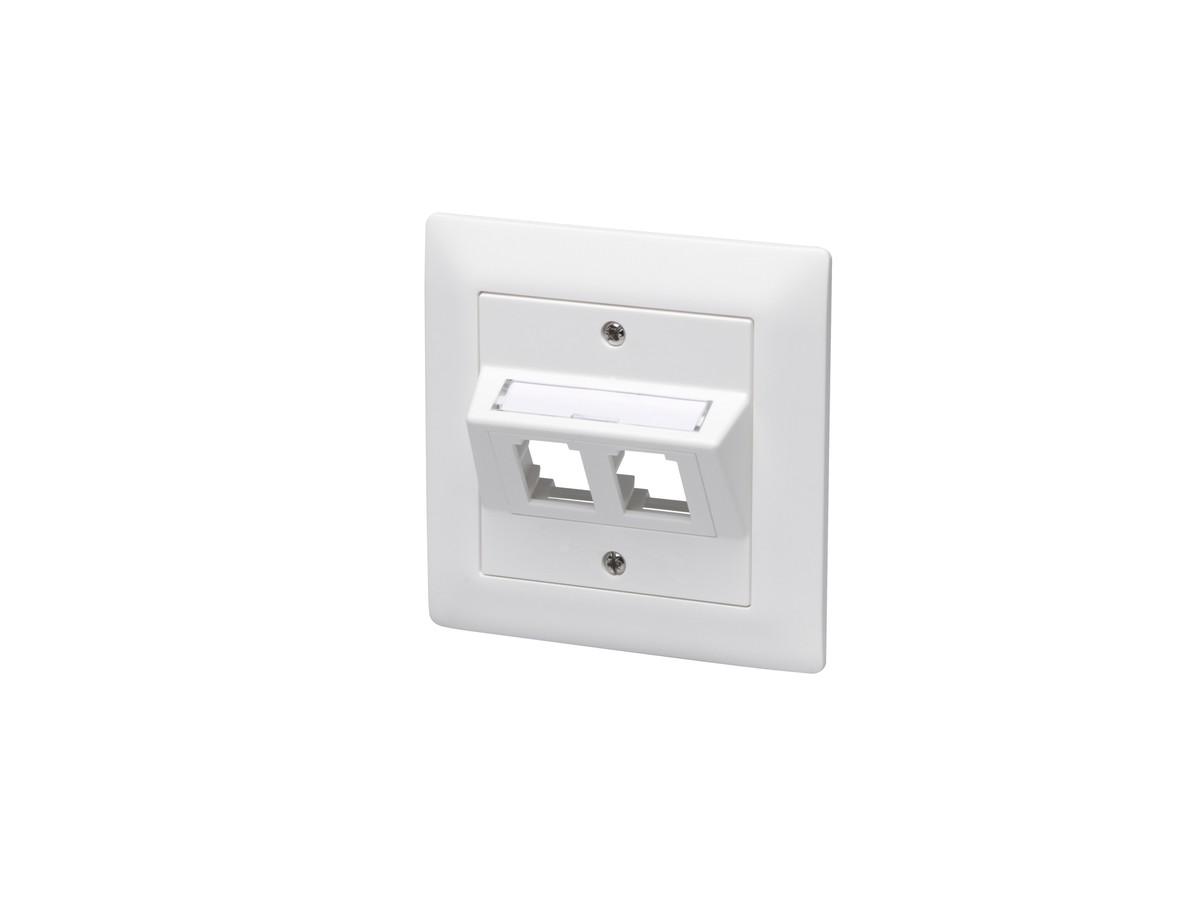 AMP boîte racc.enc. 2xRJ45 oblique bl. SL-Jack (Kallysto vide)