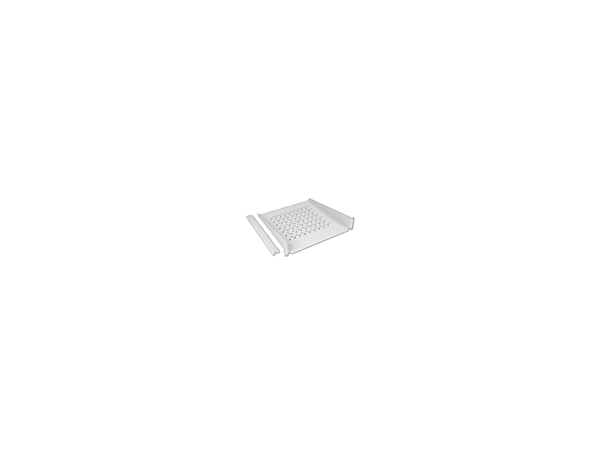19“ Festtablar 2HE 4P 620mm 40kg mit LS zu 1000er RAL7035