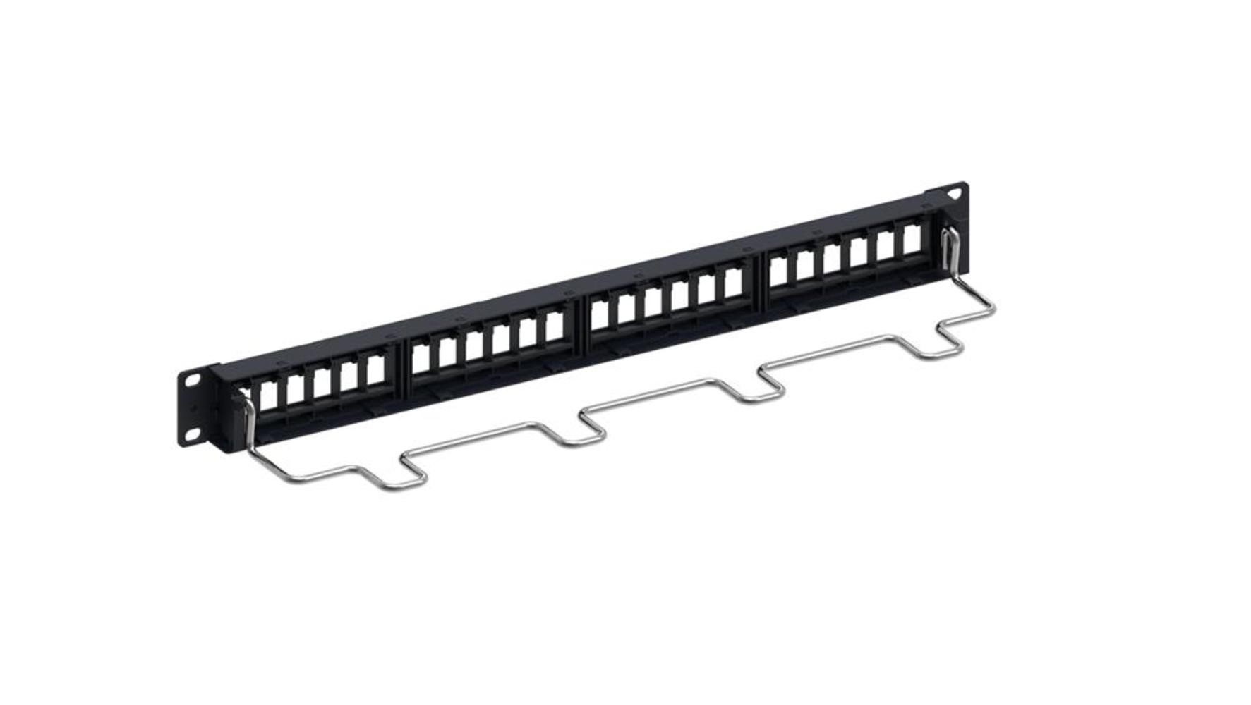 Commscope Patchpanel UTP 24xKeystone 1HE sw Patchpanel für 24xKeystone-Stecker CPP-UDDM-SL-1U-24