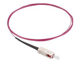 Pig-tail H+S BTW einseitig SC 50/125 OM4 erikaviolett 2m