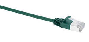 VL RJ45 Slim Cat.6a gn/gn 1.5m Câble patch slim STP diamètre 4mm Catégorie 6A Câble : vert Protection anti-plis : vert