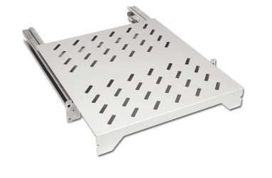 19“ Auszugstablar 1HE 4P 700mm 80kg mit LS 1000er RAL7035