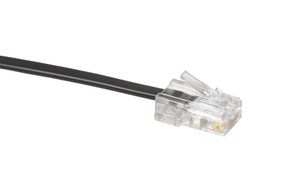 AK flach 4-adr.sw 2xRJ45 8P/8C 6.0m