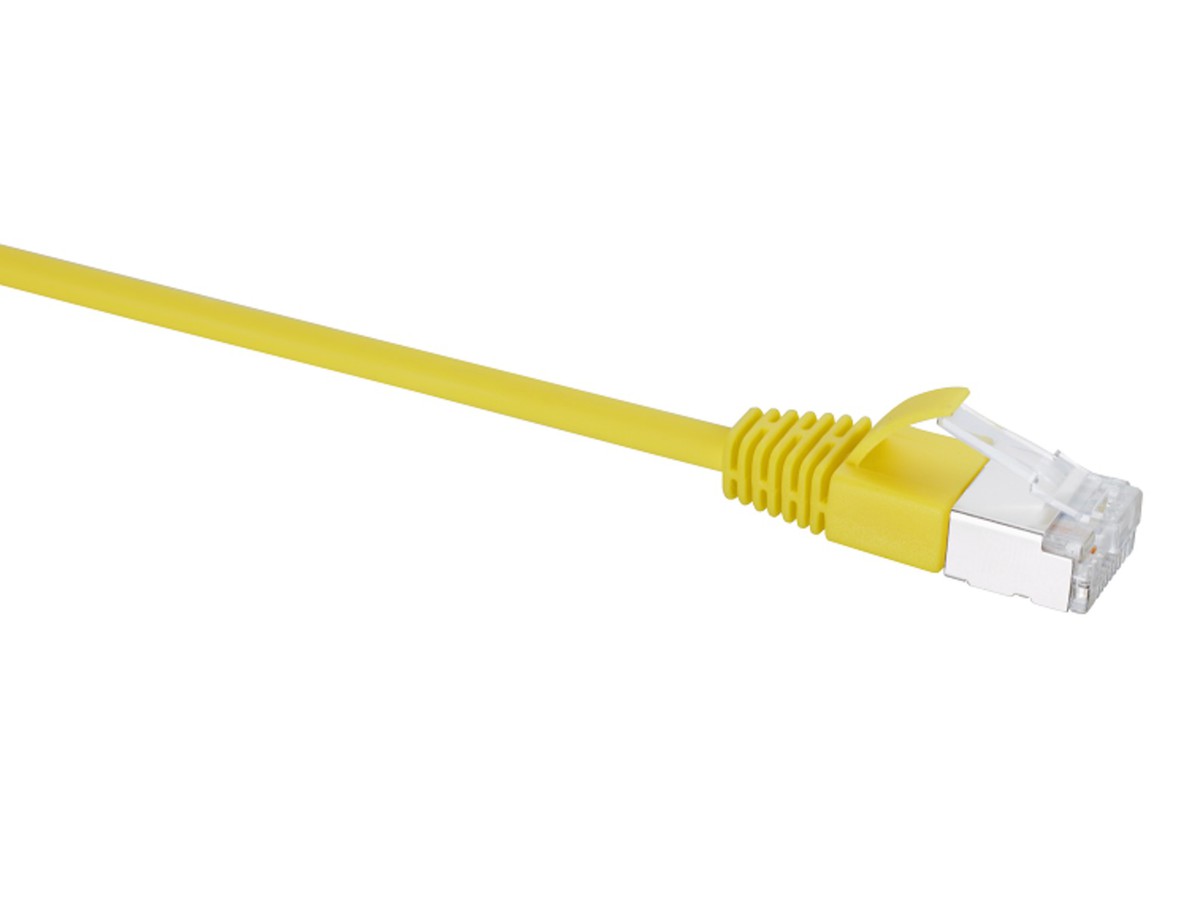 Câble patch slim Cat.6a jaune 4m