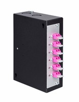 LWL DIN AP Box sz 4xLC/Dupl. OM4 erikavio. MM kompl.