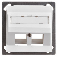 LAN BK60 Prise de sortie inclinée 2x Keystone EDIZIOdue 20 blc