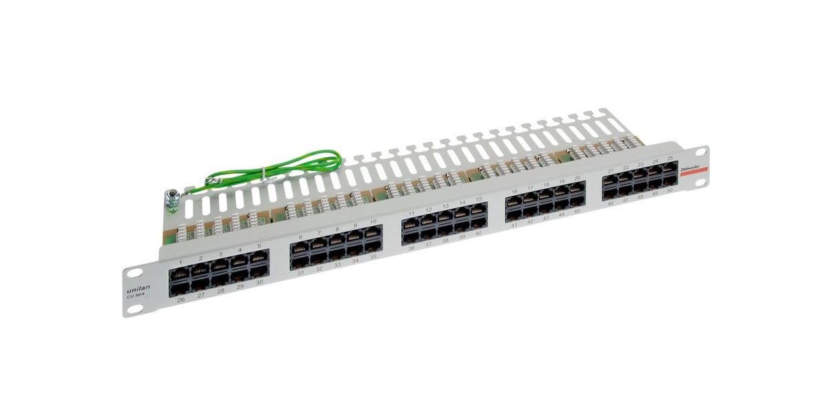 unilan 19" Panel CU 50/4 Cat.3 / Voice grau