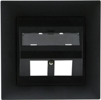 LAN UP60 prise de sortie oblique 2x Keystone EDIZIOdue nr