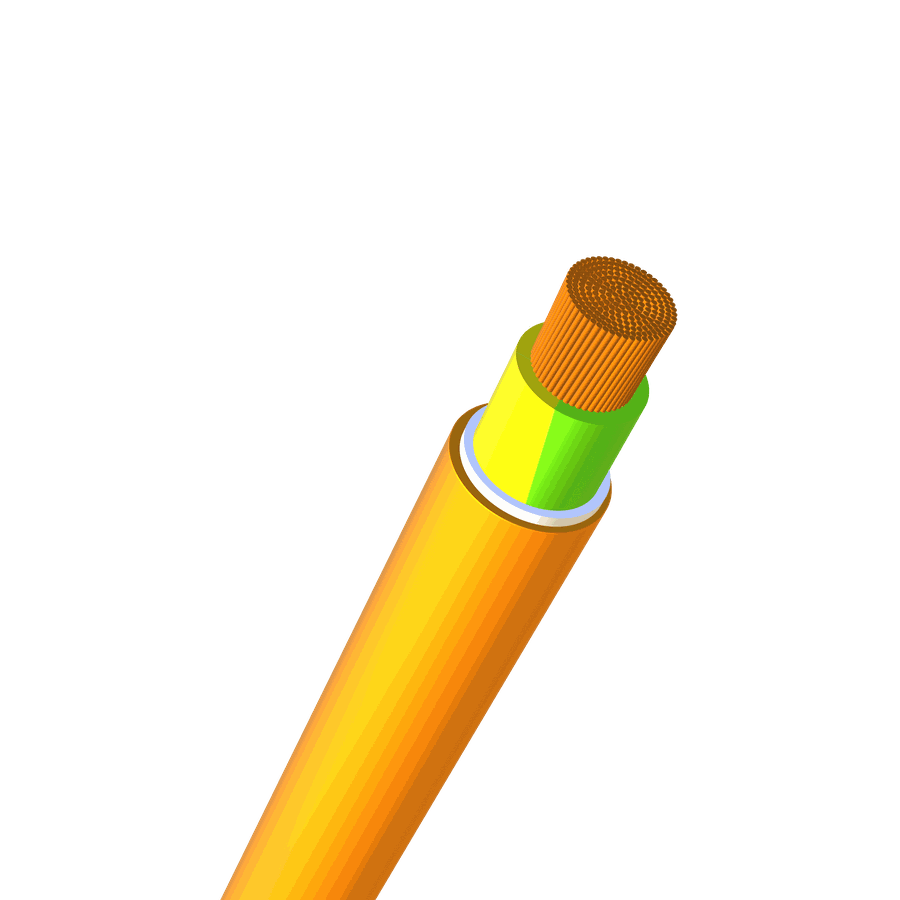 Câble PUR 1x50 PE orange Eca
