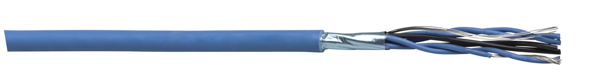 Eigens.  Kabel 2x2x0.75 Nr. (St) hf blau Eca