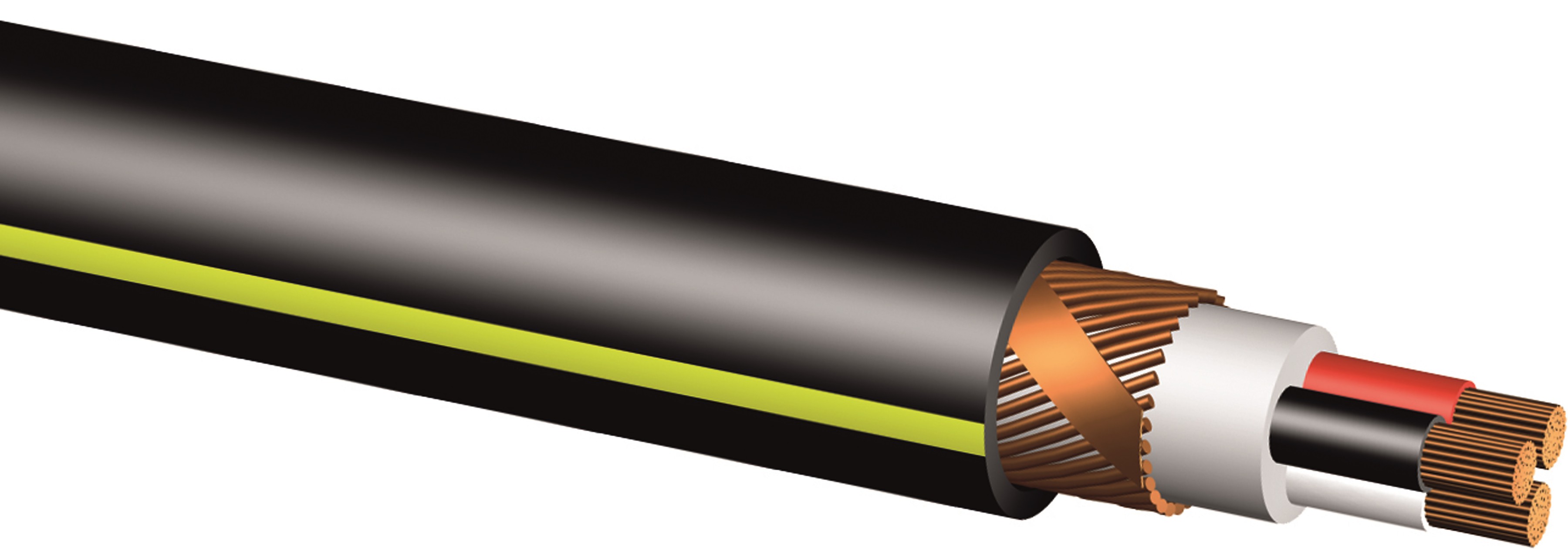 GKN 3x185/185 LPEN noir sans halogène  noir, rouge, blanc