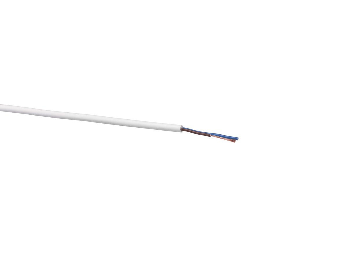 Câble Td 2x1.5 LN PVC blanc Eca