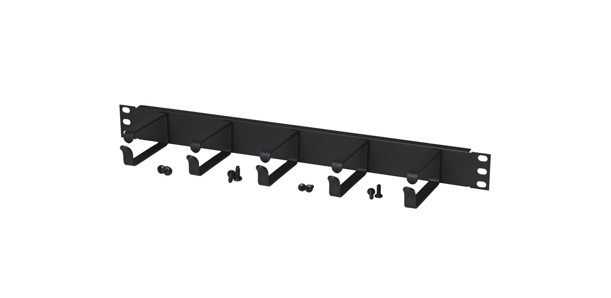 Pann. de distr. 1HE av. 5 ét. guide 95mm noir