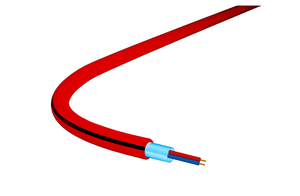 Brandmeldekabel 1x2x0.8 BF JE-HH FE180 E30-E60 rot, ohne Schirm
mit schwarzen Streifen B2ca