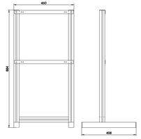 Cadre support DISTRO en profilé d'aluminium 20300 
convient aux distributeurs 370 et 371