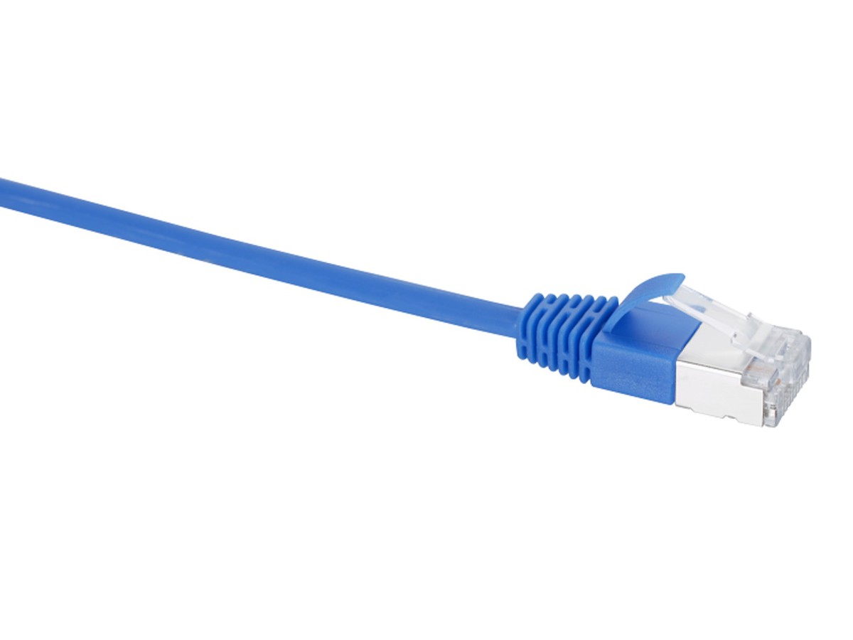 Câble patch slim Cat.6a bleu 3m