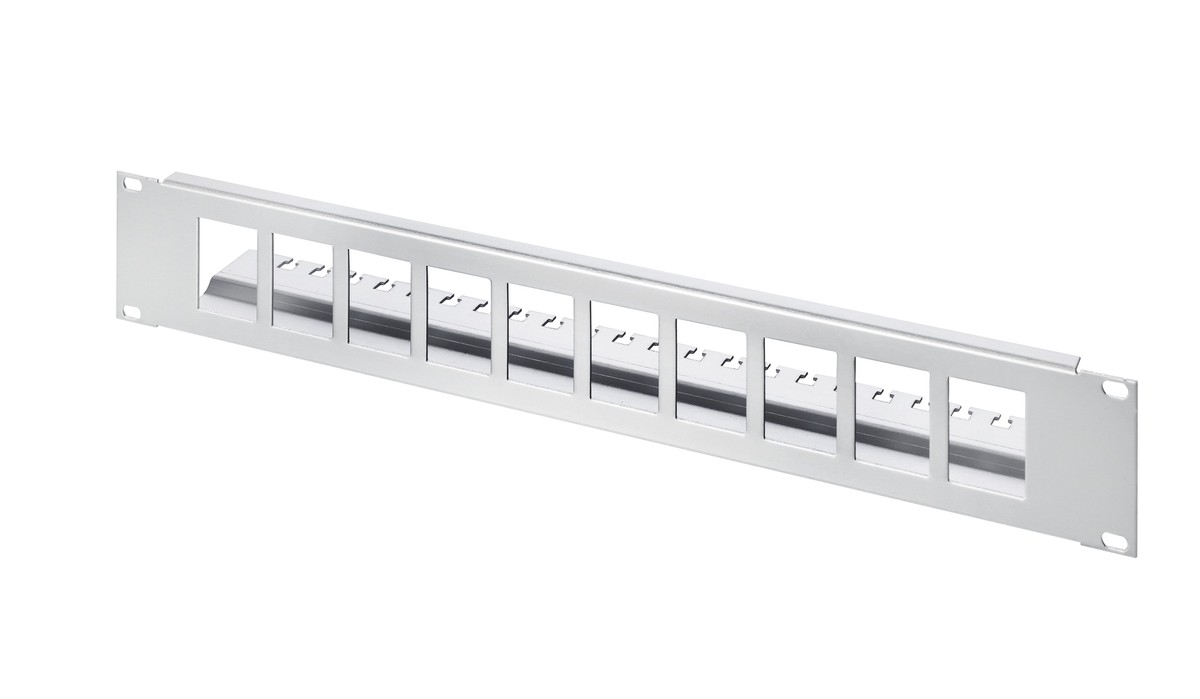 19"FLF-Leiste leer alu 10-fach 2HE