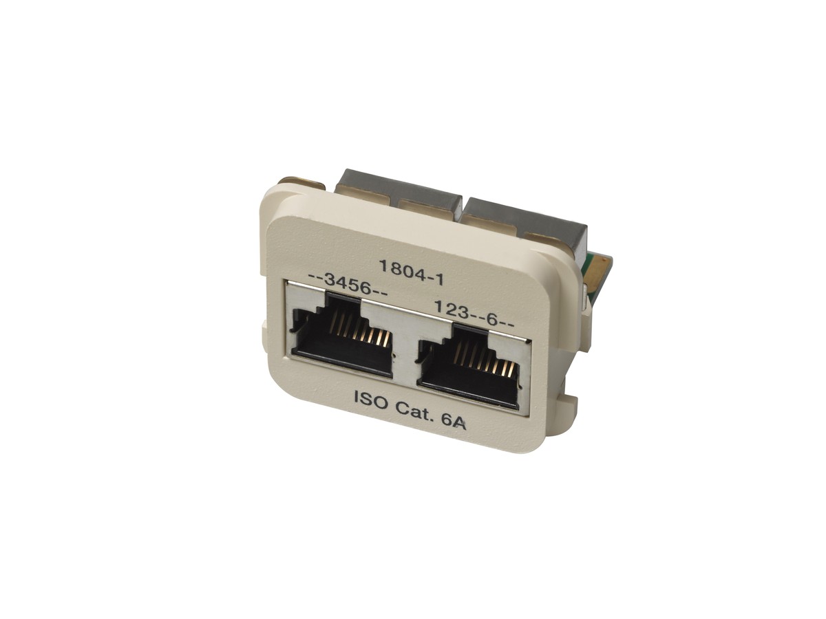 ACO 2xRJ45 ISO Kat6A 100BT/TR pws