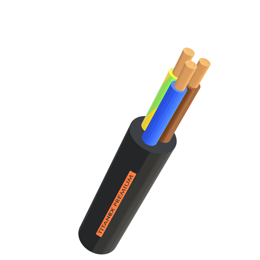 Titanex Premium 3x2.5 LNPE hf schwarz (H07RN-F) Eca