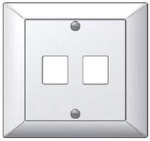 UP Anschlussdose, EDIZIOdue, für 2x Keystone, gerade, weiss